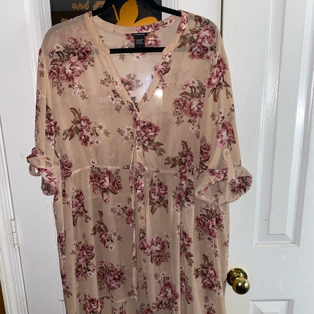 Torrid - Hi-Lo Chiffon Tunic